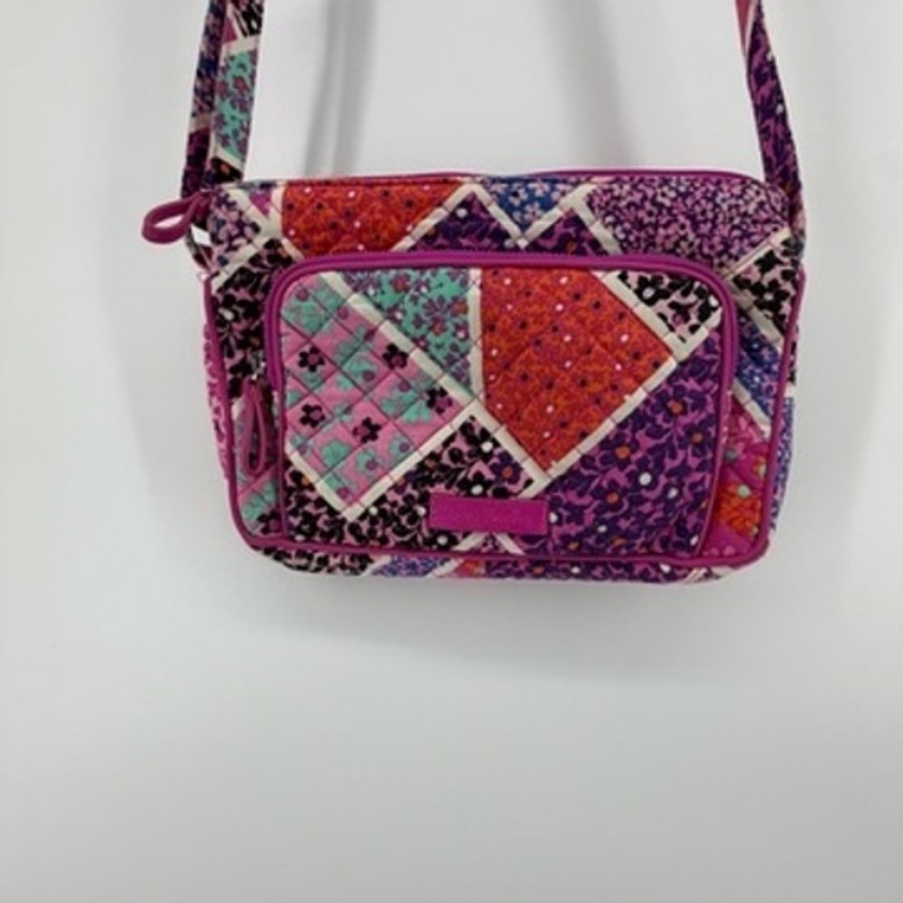 Vera Bradley All in One Crossbody Bag Modern Medley Pink Purple Floral Small